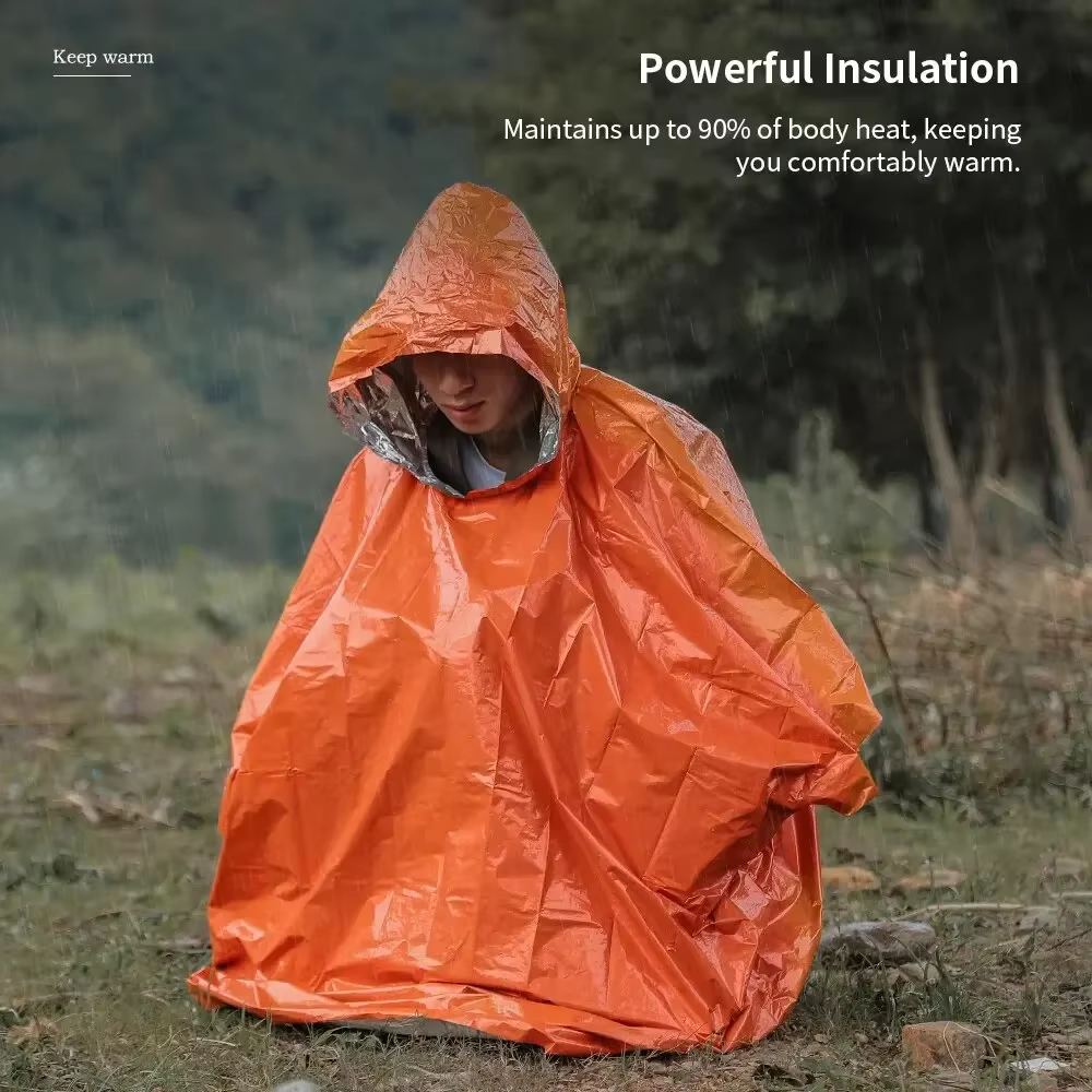 Poncho imperméable d'urgence