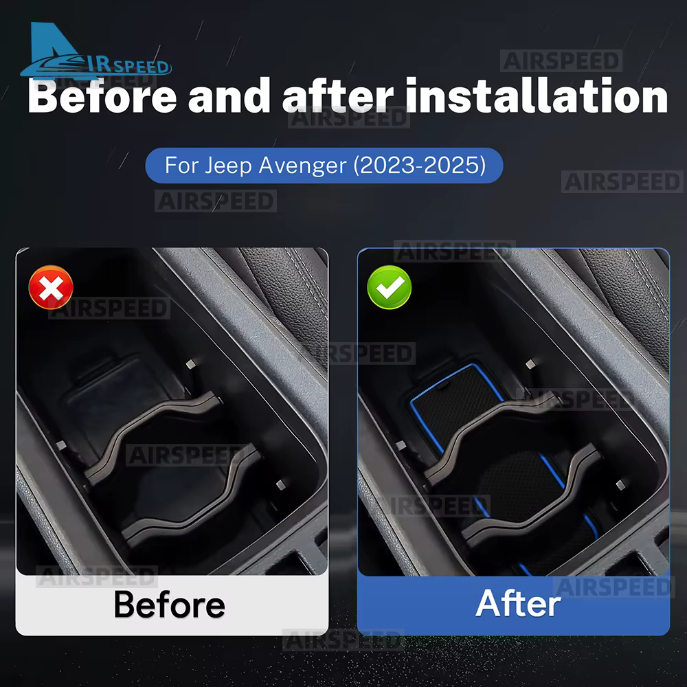 Tapis de rainure de porte de voiture en Silicone, pour Jeep Avenger Automatic 2023 2024 2025 2026, fente antidérapante, étanche à l'eau et à la poussière, accessoires