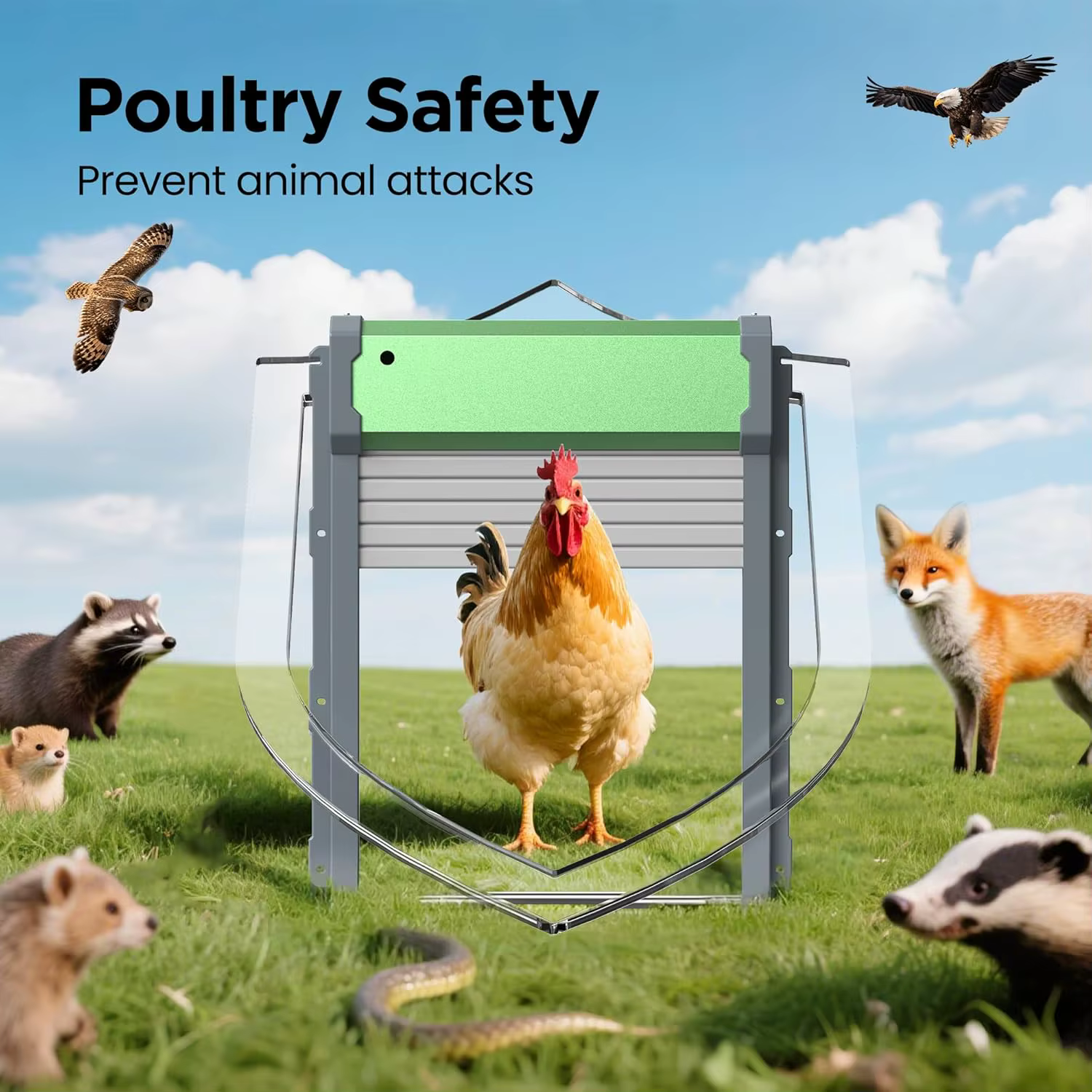 Porte automatique de poulailler solaire