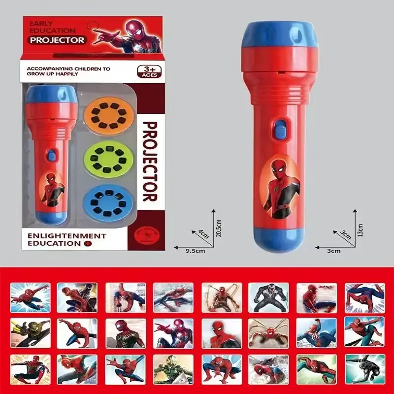 Lampe torche projecteur Spiderman Avengers Marvel pour enfants