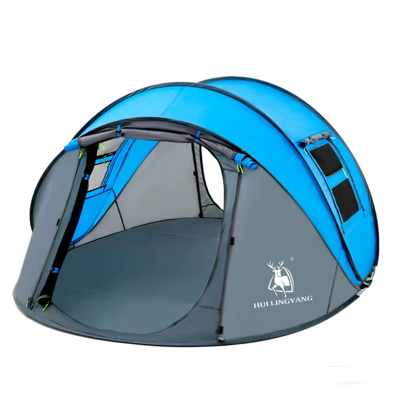 HUI LING YANG-Tente Pop-Up Étanche pour 3 à 4 Personnes, existent, Grand Espace, Camping en Plein Air Familial, Pergola Touristique Portable