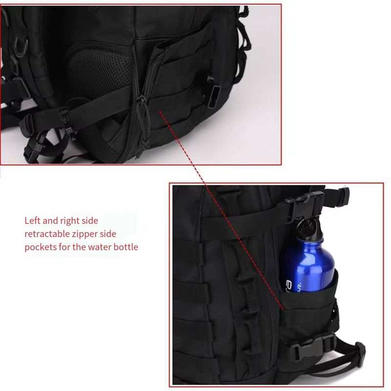 Sac à dos tactique rouge pour camping et randonnée en plein air