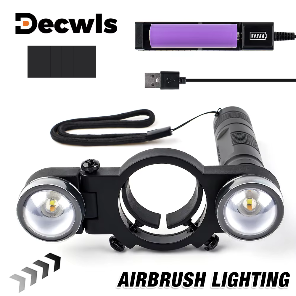 Lampe de pistolet de pulvérisation de qualité industrielle, chargement USB, outil d'éclairage domestique, adapté à la lumière du pistolet de pulvérisation, éclairage auxiliaire pour outils de peinture