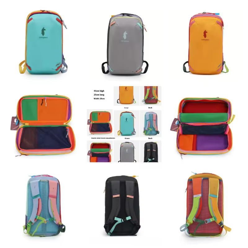 Sac à dos double épaule durable aux couleurs vives Dopaamine