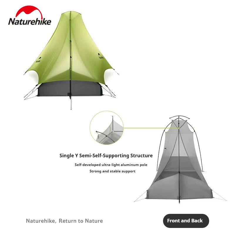 Tente de randonnée Naturehike Star Trail EXT 10D en nylon enduit de silicone ultra-léger, résistance aux intempéries niveau 7, résistance au vent, autoportante