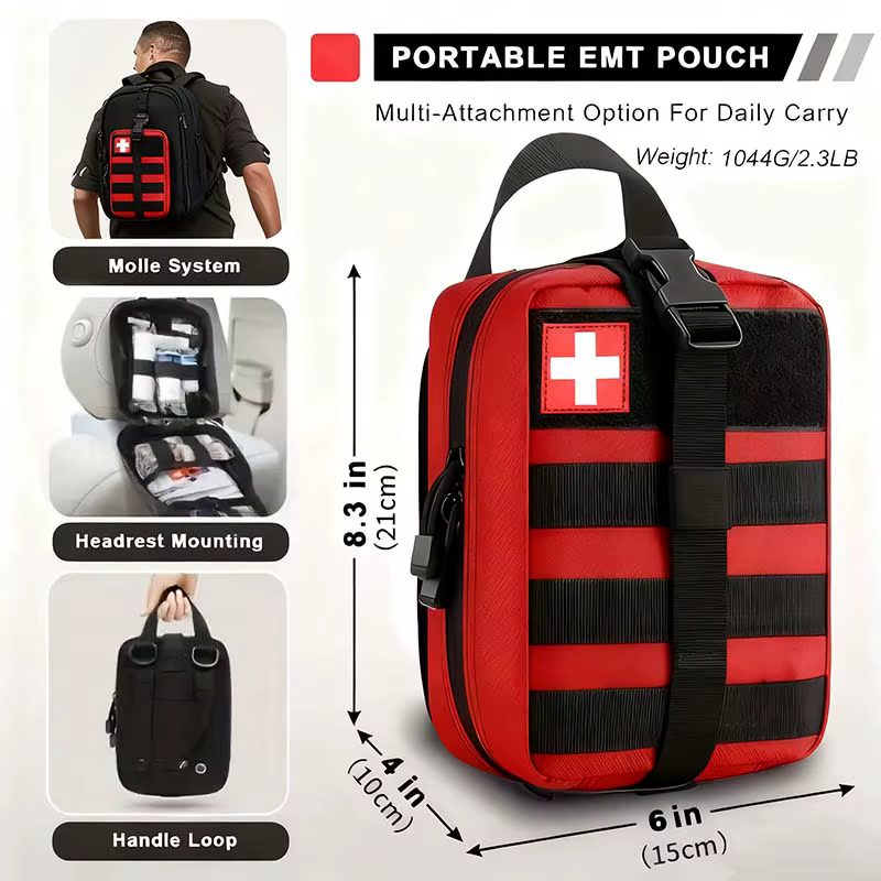 379 pièces trousse de premiers secours pour le bureau à domicile sac d'urgence portable