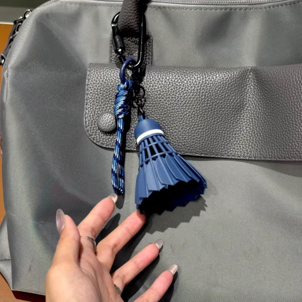 Porte-clés de badminton unisexe en métal, style sportif, pour sac à main, sac à dos, accessoires de décoration, cadeau