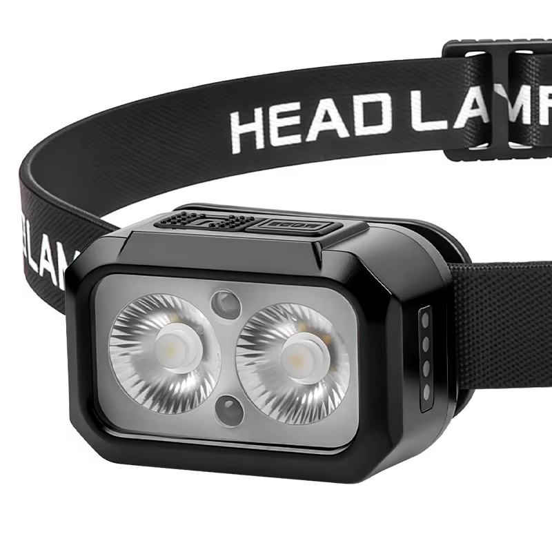 PACOONE Lampe frontale LED 3 couleurs