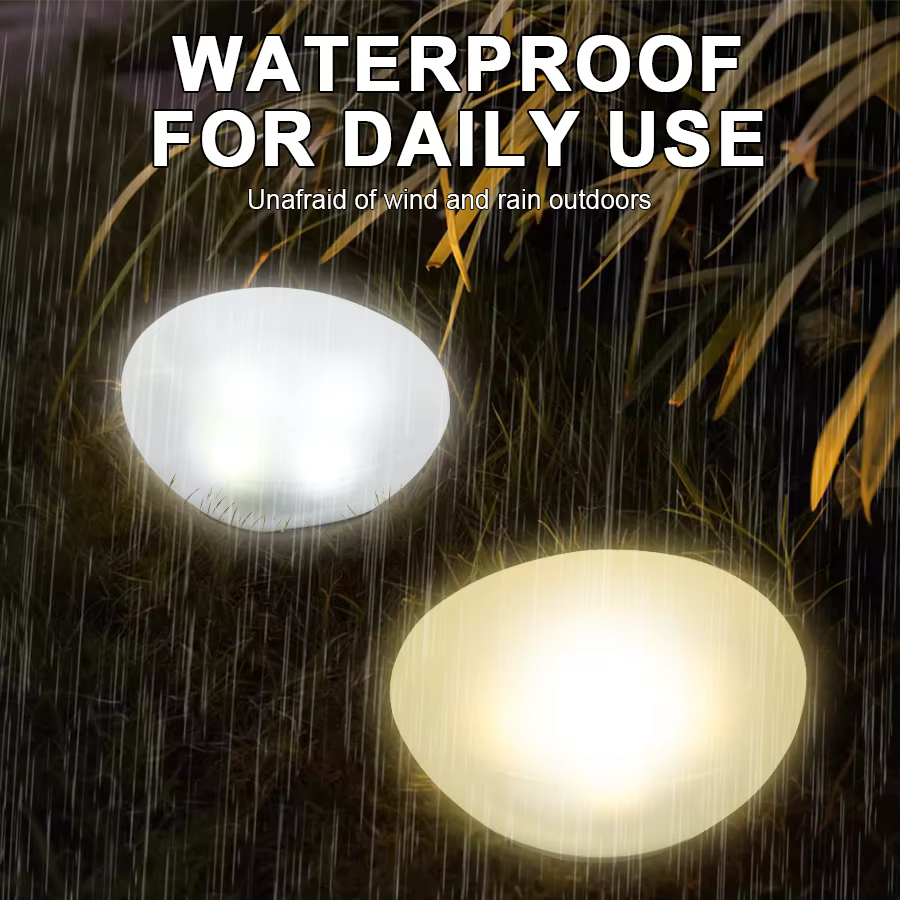 Lampe solaire au sol en verre dépoli