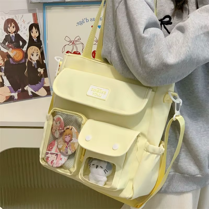 Y2K – sac à bandoulière Ulzzang Ita pour fille fraîche et douce, sac à bandoulière de Style collège japonais Ins, sac de jouets de grande capacité pour les déplacements quotidiens des femmes