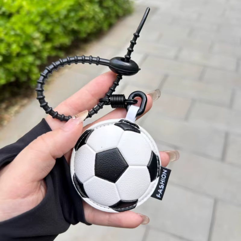 Porte-clés de Football en cuir, pendentif de Baseball, basket-ball, volley-ball, accessoires de sac pour dames, pendentif de clé de voiture