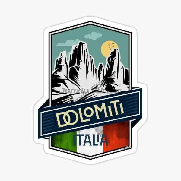 Autocollant mural créatif en PVC, carte de drapeau italien, emblème de paysage, pour décorer voiture, camion, casque de vélo, fenêtre de réfrigérateur, accessoire mural