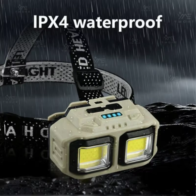 Lampe frontale LED puissante pour l'extérieur
