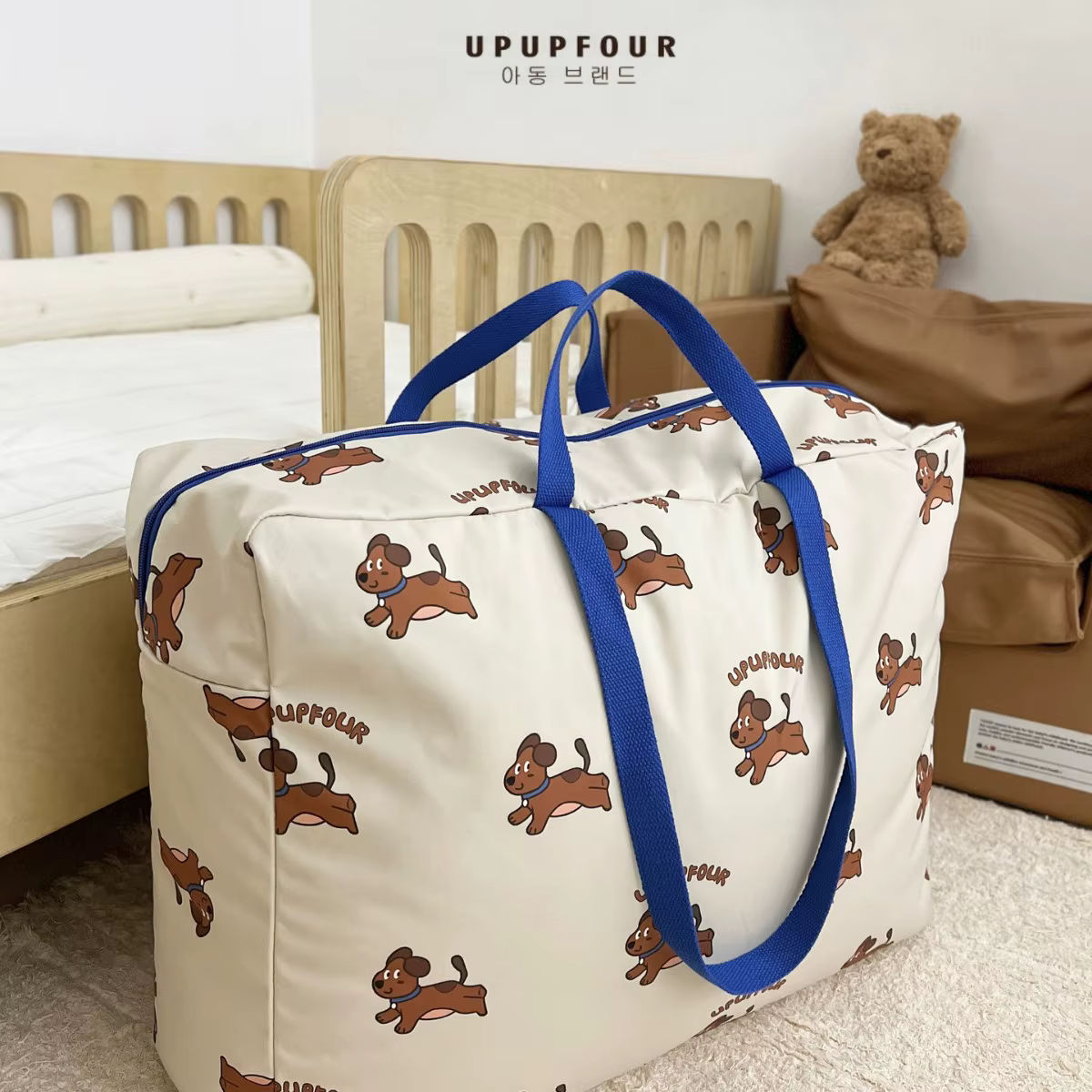 Sac de rangement grande capacité pour couettes, articles de bébé, sac de voyage imperméable pour maman, organisateur de vêtements et couches pour la famille, sac de rangement mignon pour enfants