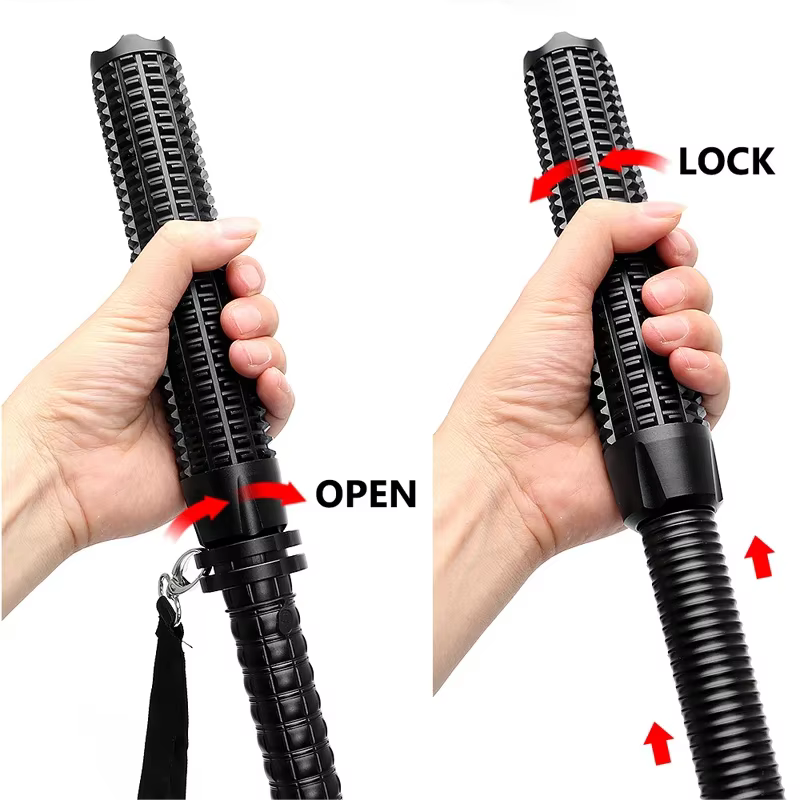 Lampe Wolf Tooth, lampe torche anti-éblouissement, auto-défense, étanche, pour équipement anti-émeute d'urgence, bâton télescopique rechargeable pour l'extérieur