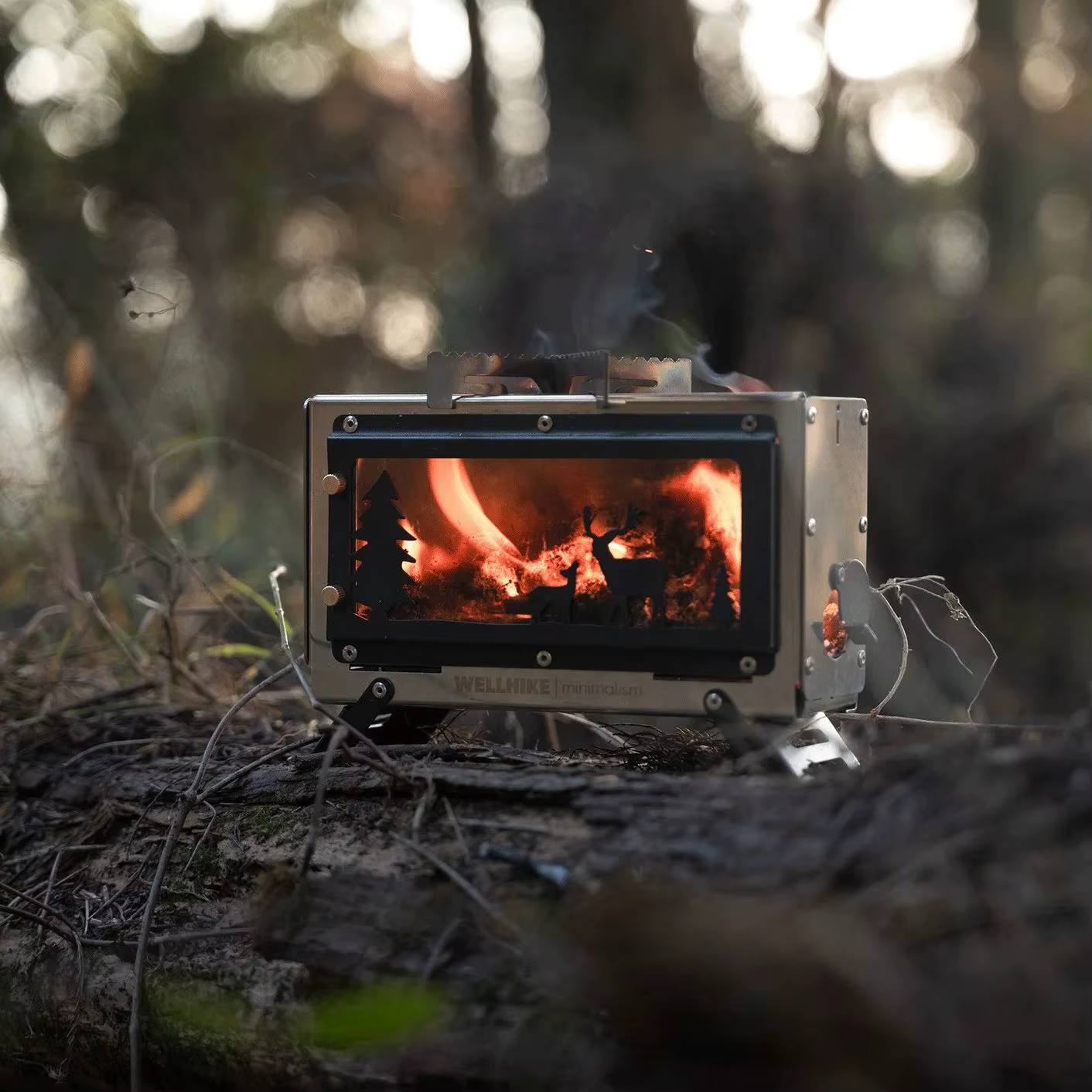 Petit poêle de camping portable