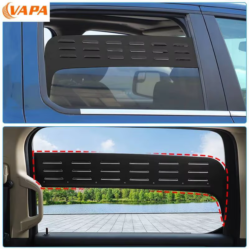 Grille de ventilation arrière pour voiture, panneau de camping, garniture décorative en métal, compatible avec Dodge RAM 4 portes 2018 et plus, accessoires extérieurs