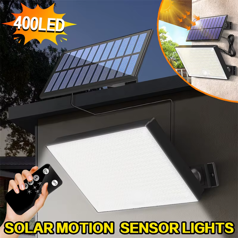 Lampe solaire extérieure à détecteur de mouvement 400 LED