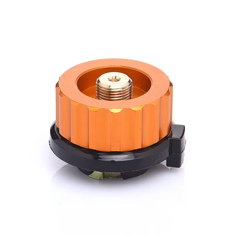 Adaptateur de brûleur de poêle de Camping en plein air, connecteur de convertisseur de four de Type fendu, adaptateur de cylindre de réservoir de cartouche de gaz à arrêt automatique