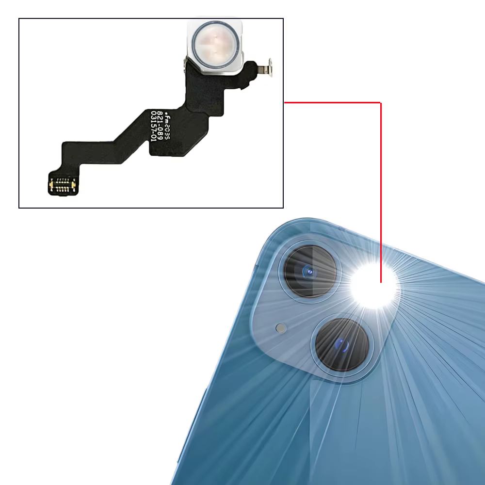 Pièce de rechange pour lampe de poche iPhone 12 13 Mini Pro Max