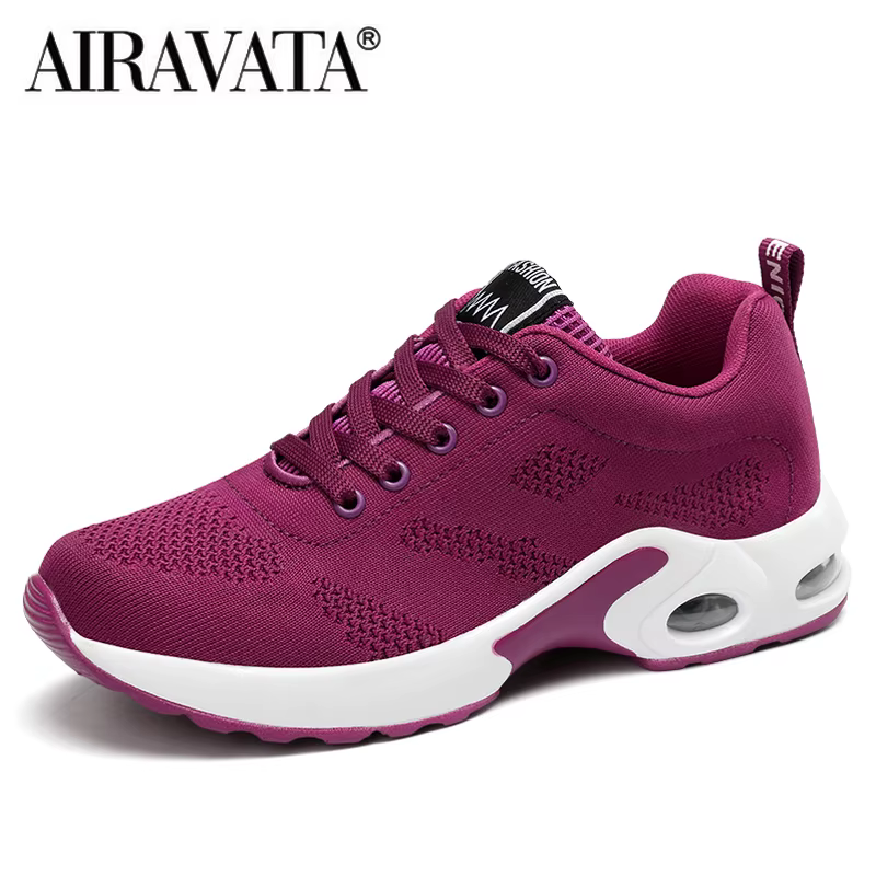 Chaussures de sport à coussin d'air pour femmes, plates et douces, en maille, respirantes et décontractées, pour rencontre astronomique