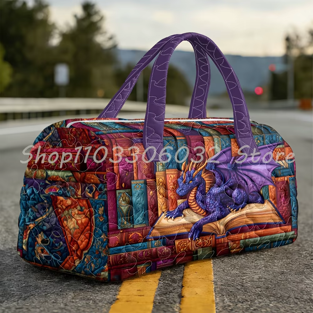 ‌ ‌ ‌ ‌ ‌ ‌ ‌ Sac de voyage matelassé imprimé 3D Dragon Bohème pour femmes et hommes, sac fourre-tout de week-end 2026 pour l'extérieur