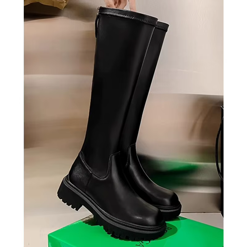 Bottes D-11 Knight à tige haute, style britannique, semelle épaisse, polyvalentes, automne-hiver, nouvelle collection, résistantes à l'usure