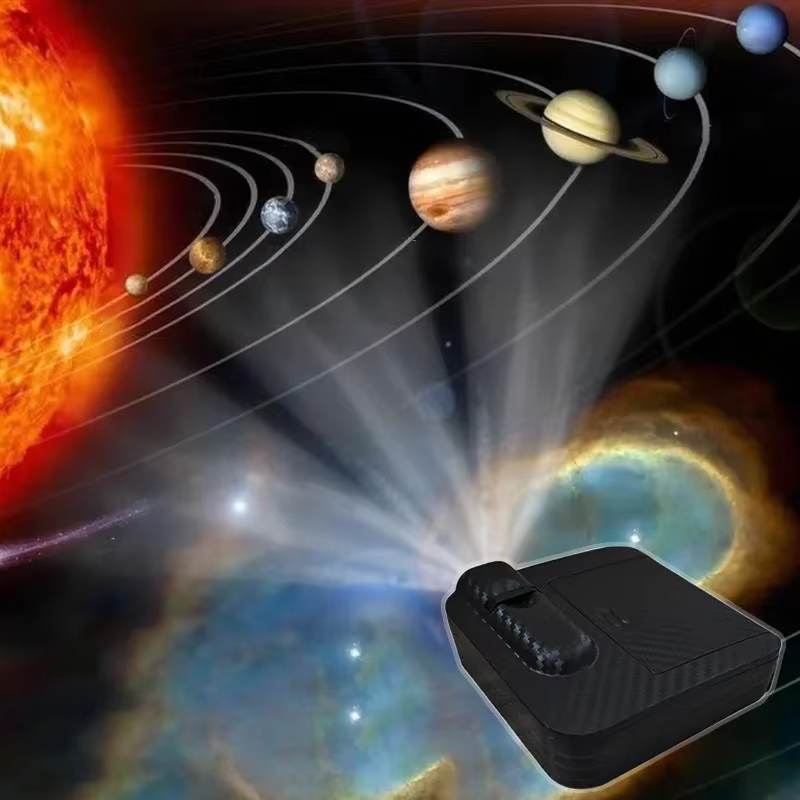 Projecteur Galaxie Plafond Lune Terre, Lampe d'Ambiance Ciel Étoilé, Veilleuse Romantique pour Décoration de Chambre