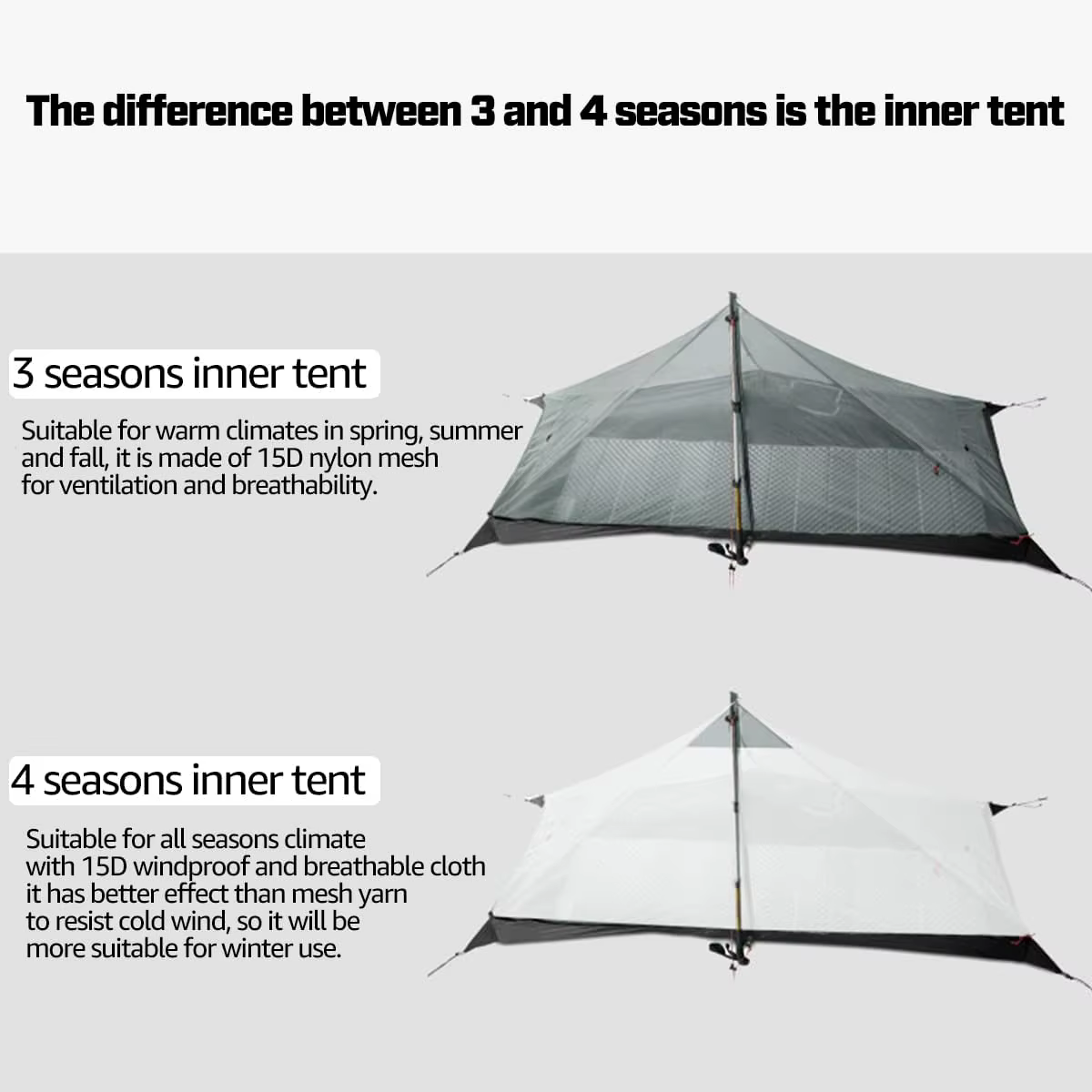 3F UL Gear-Tente de randonnée portable ultralégère