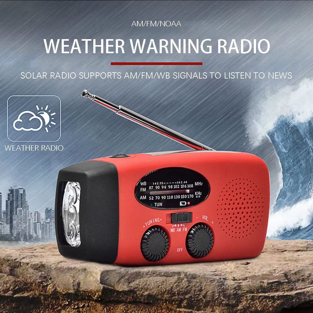 Radio de secours 2000 mAh avec lumières LED