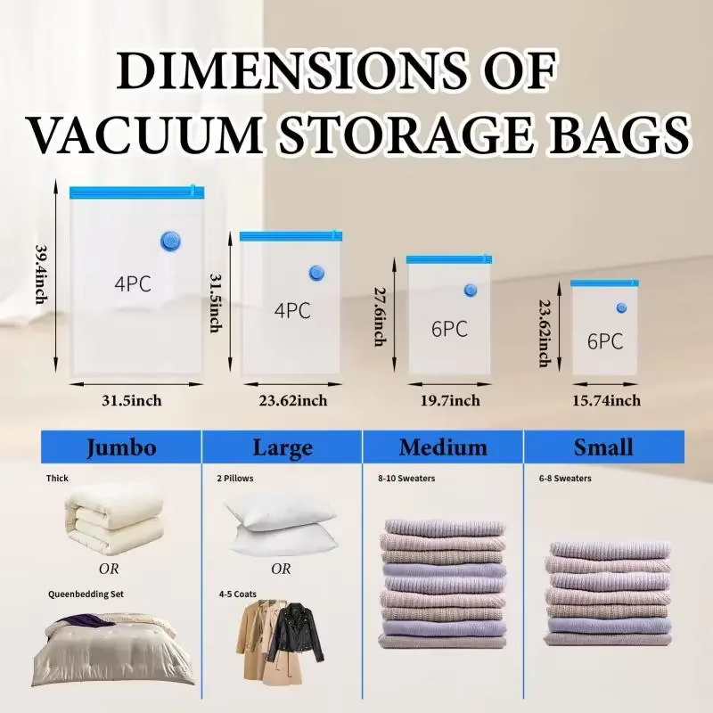 Sac sous vide pour vêtements