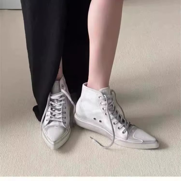 Chaussures pour femmes, chaussures en toile blanches à la mode, faites à la main, chaussures unisexes, zapatillas de mujer