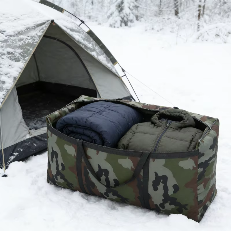 Grand sac de rangement camouflage imperméable et robuste pour le camping