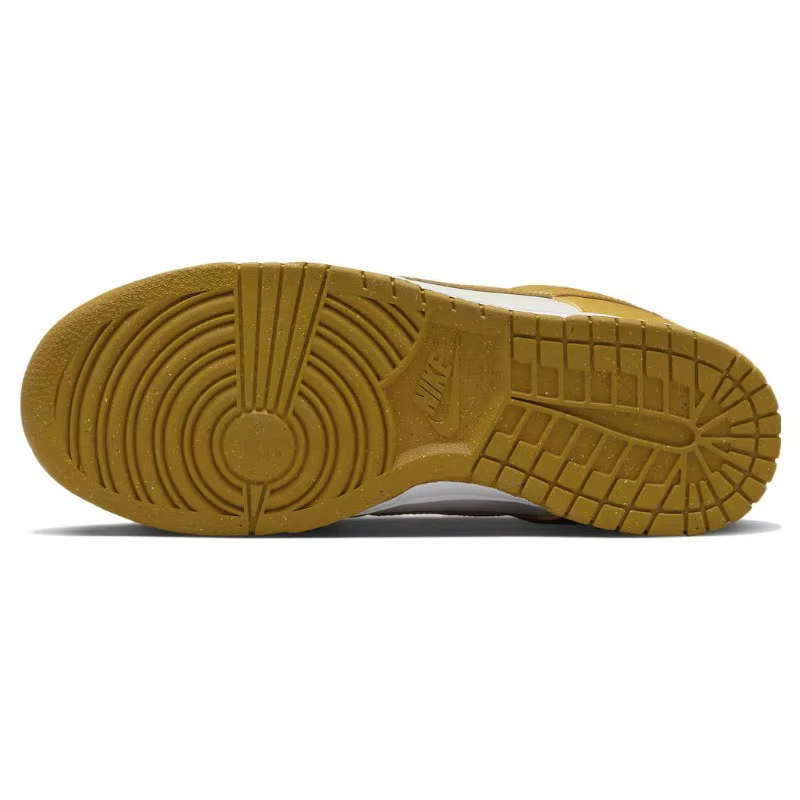 Nike Dunk Next Nature White Wheat Chaussures de skate basses pour femmes, résistantes à l'usure, à semelle souple, en tissu écologique, DN1431-001
