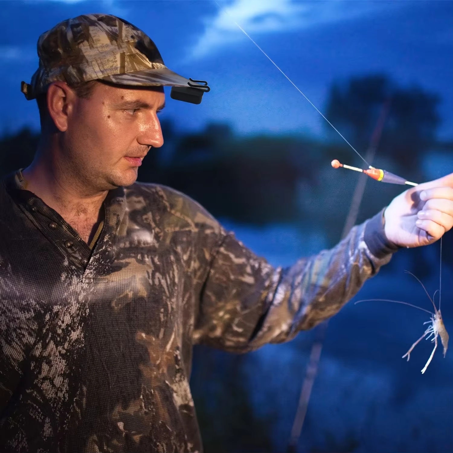 Lampe frontale LED très brillante à Clip sur chapeau