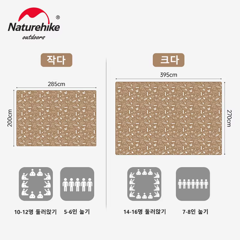 Naturehike – tapis de Camping imperméable et résistant à l'humidité, pour parc de pique-nique, surdimensionné, pour tente de Camping, spécifique