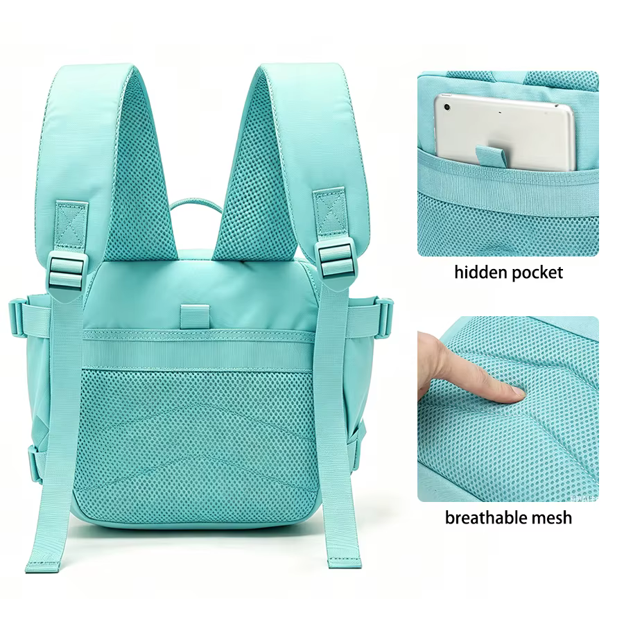 Sac à dos mini multi-compartiments 9L avec sangles MOLLE et panneau dorsal en maille respirante pour une utilisation quotidienne en extérieur