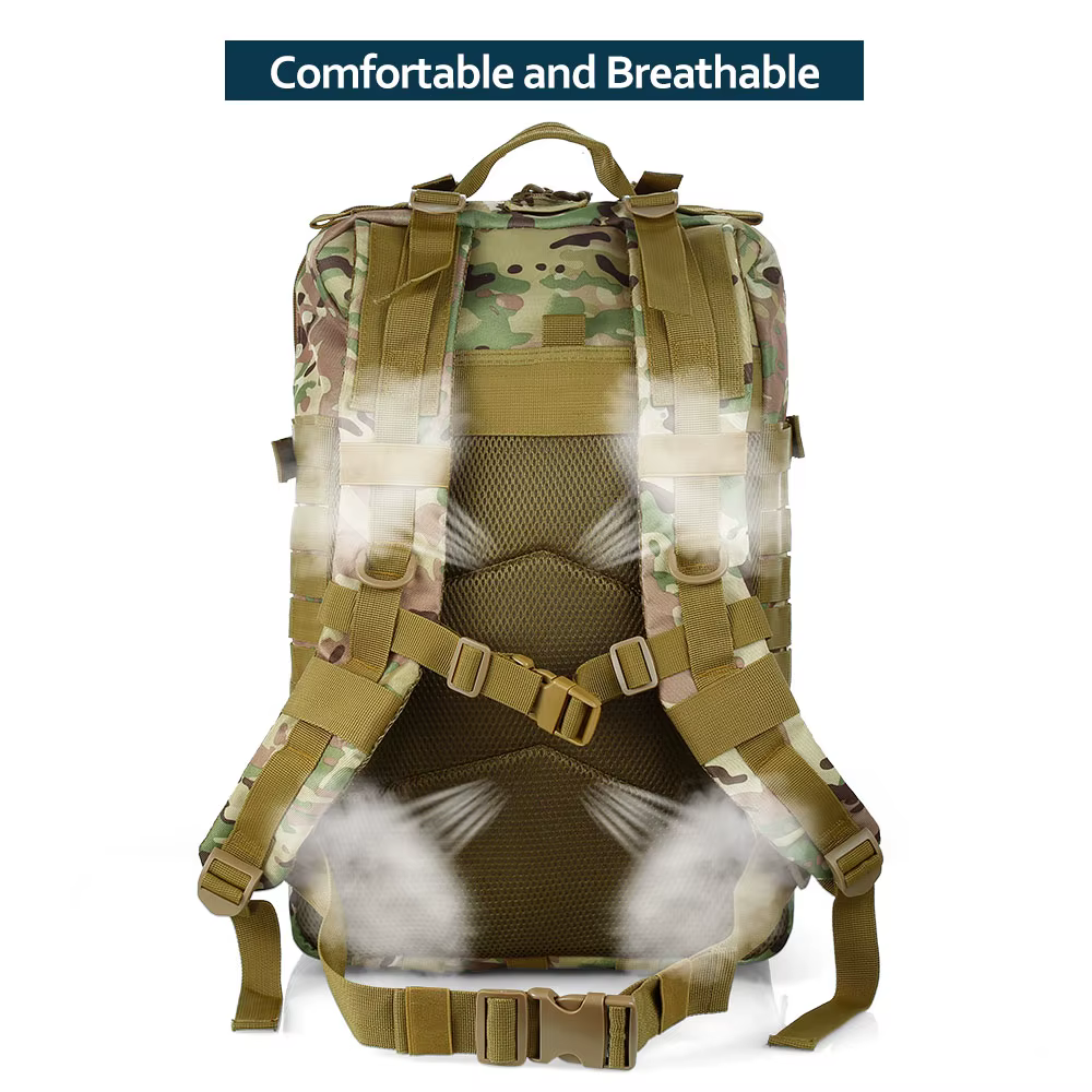 50 litres extérieur tactique double épaule grand 3P sac à dos Backcountry cyclisme sport sac à dos voyage attaque camouflage multi-fu