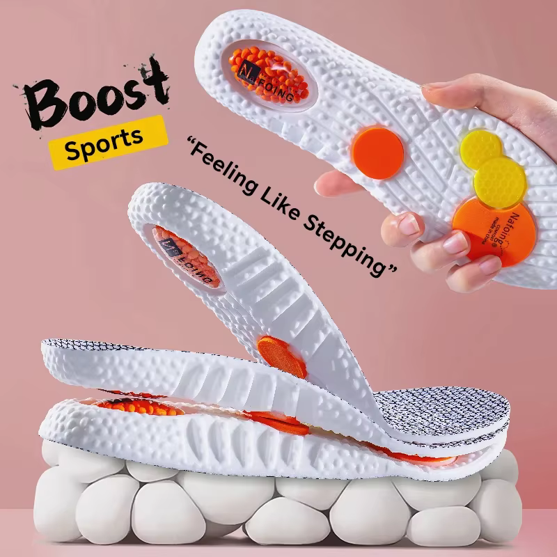 1 paire de semelles intérieures de sport à coussin d'air, semelles intérieures EVA pour soutien de la voûte plantaire, semelles de course à absorption des chocs, semelles souples et confortables, 1 pa