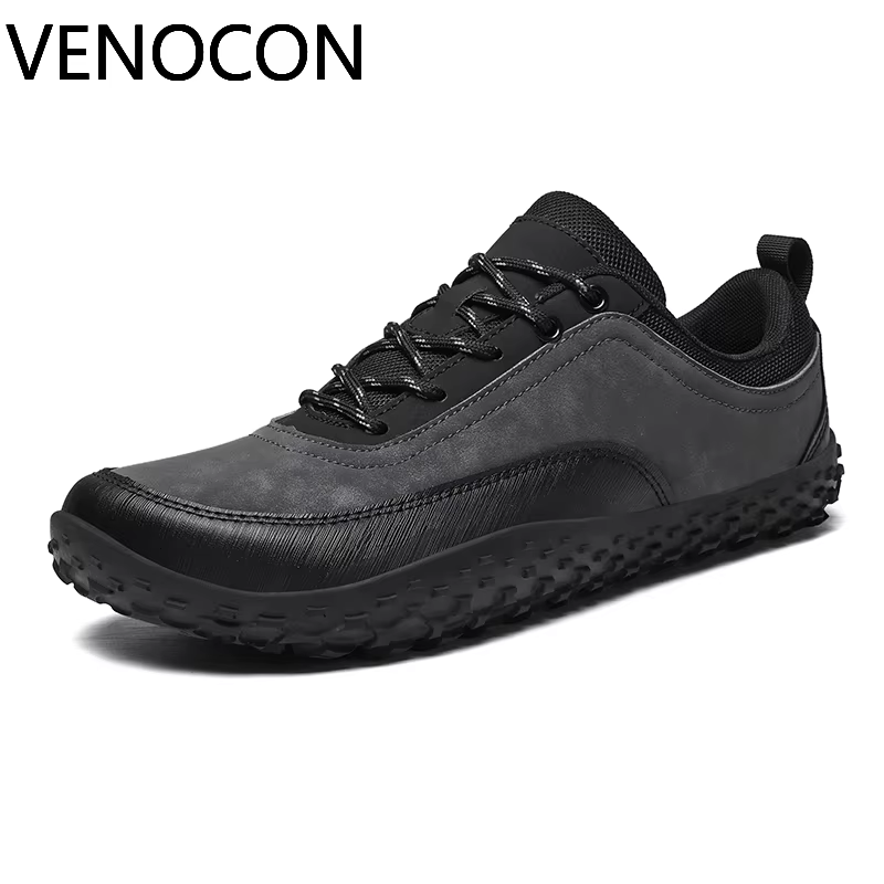 Chaussures de randonnée légères VENOCON Barefoot Minimalist Extra Ball Wide Nose Toe Box en tissu et cuir pour homme et femme