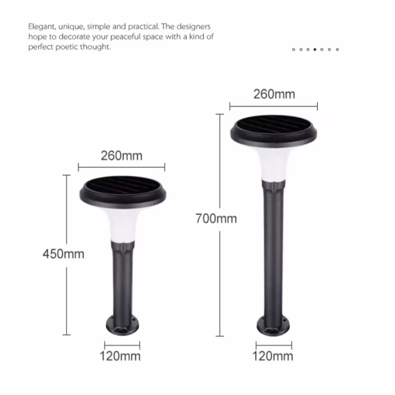 Lampes solaires extérieures de pelouse pour lampe de jardin Villa cour en aluminium paysage chemin pilier lumière décor moderne éclairage étanche IP65