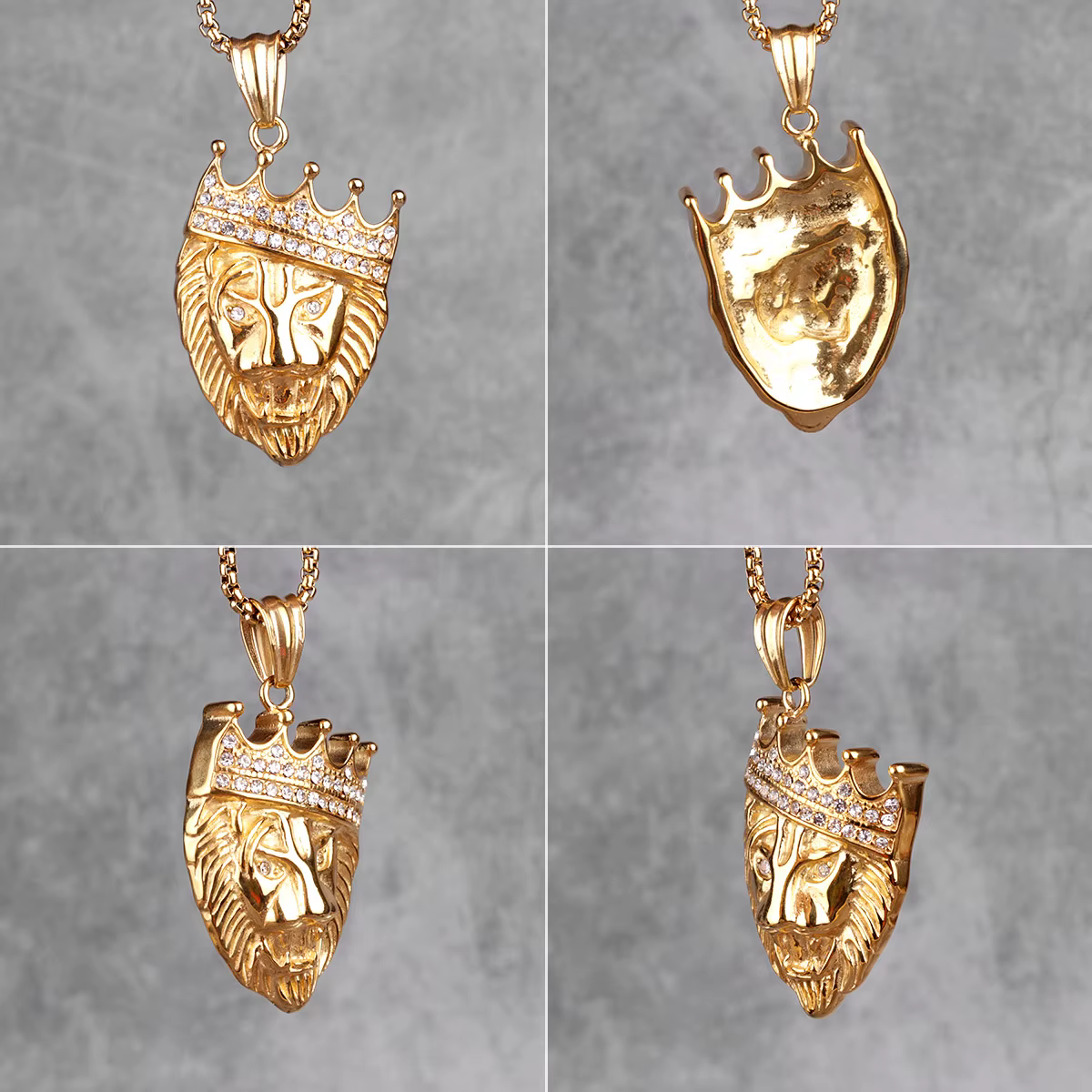 Colliers de luxe King Animal pour hommes, PmotJOHip Hop, bijoux masculins en acier inoxydable, cadeau de créativité, vente en gros, longue présidence