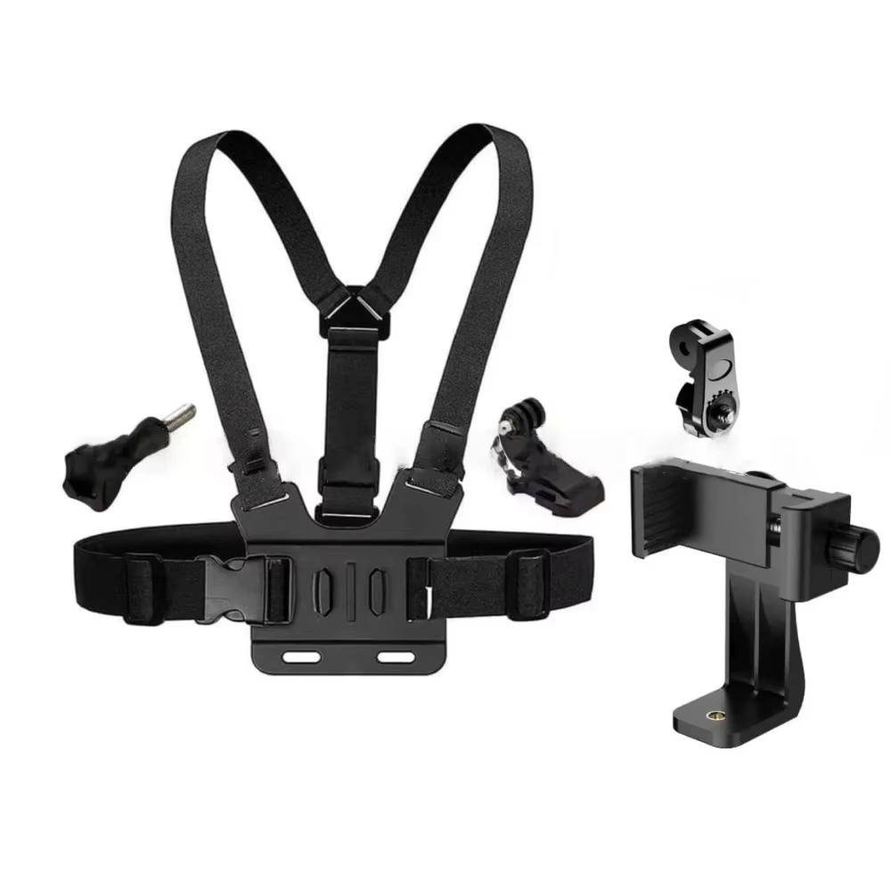 Support de téléphone réglable avec sangle de poitrine