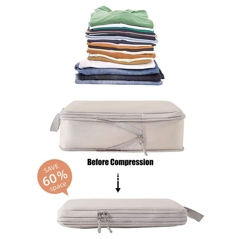 Ensemble/4 pièces Portable voyage Compression emballage Cubes sac étanche organisateur sacs valise vêtements