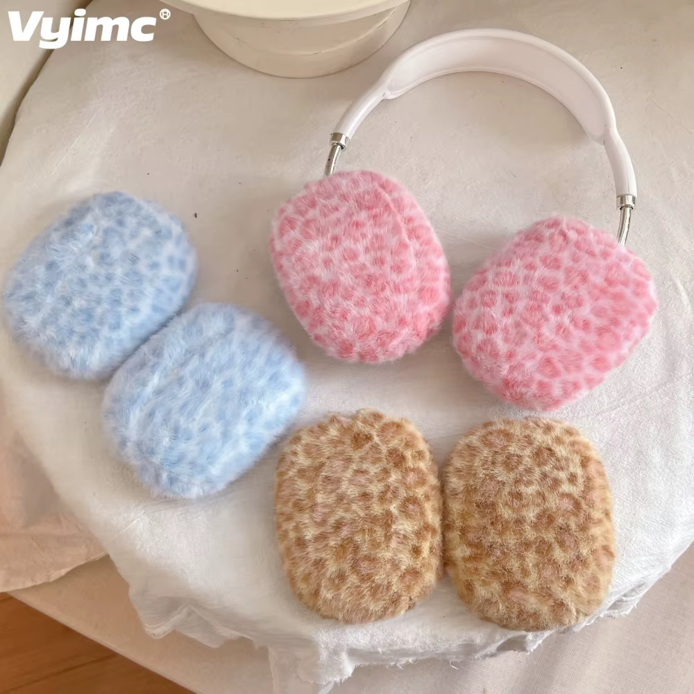 Étui Airpods Max 2 en fourrure pelucheuse, imprimé léopard de luxe, doux, accessoires chauds pour écouteurs sans fil, automne et hiver