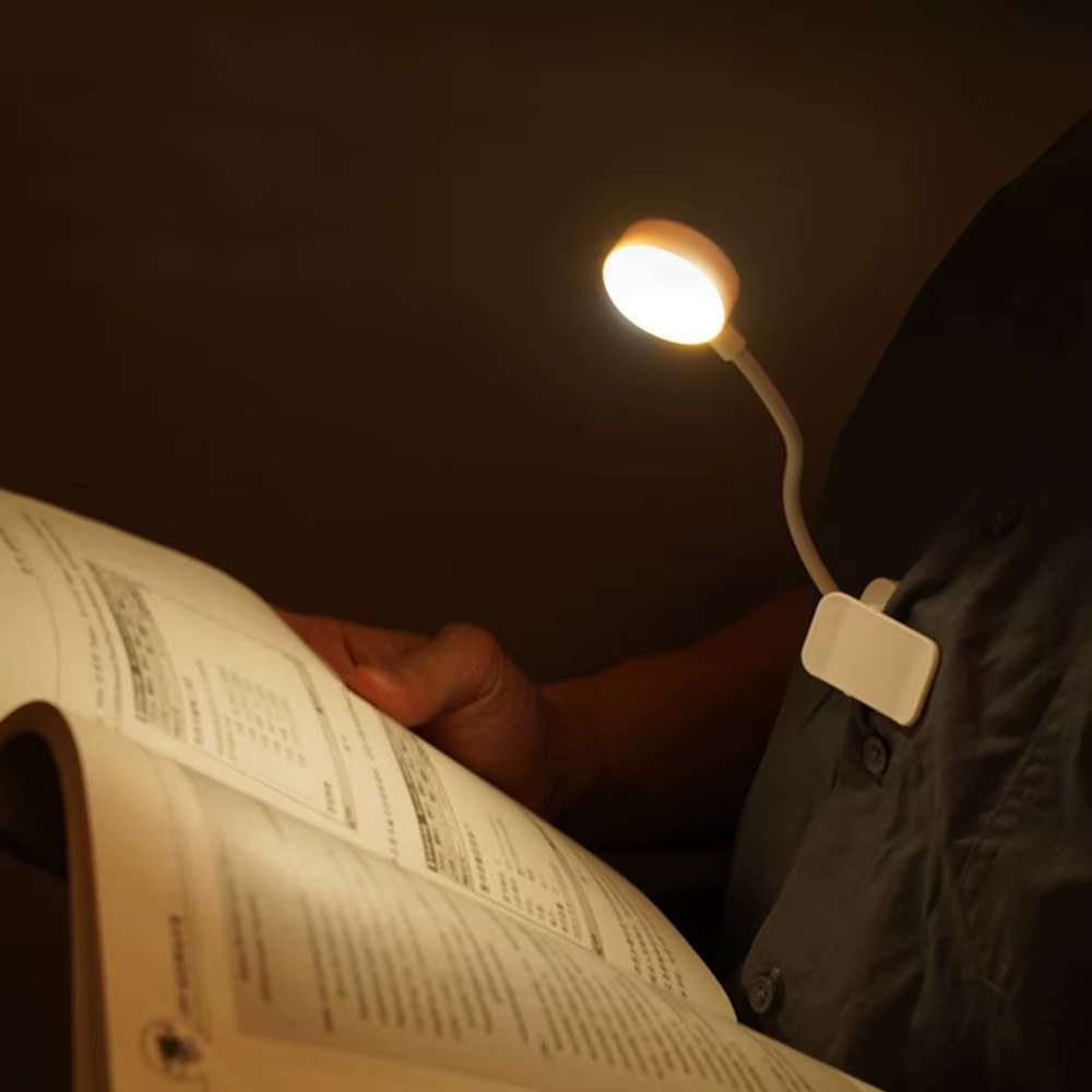 Lampe de lecture portable à clip LED Runtowo