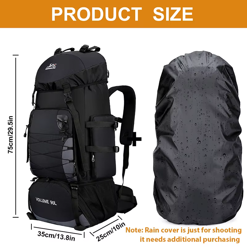 80L 90L grand sac à dos de Camping sac de voyage hommes femmes bagages randonnée sacs à bandoulière en plein air