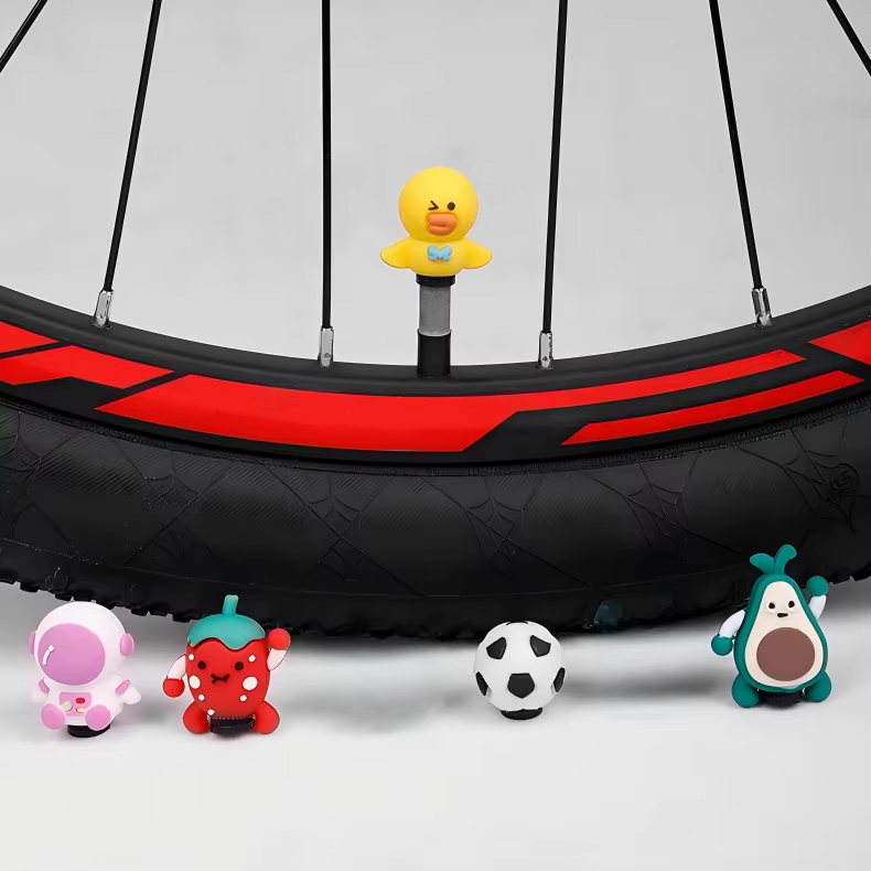 Capuchons de valve de vélo créatifs et étanches en forme de dessin animé