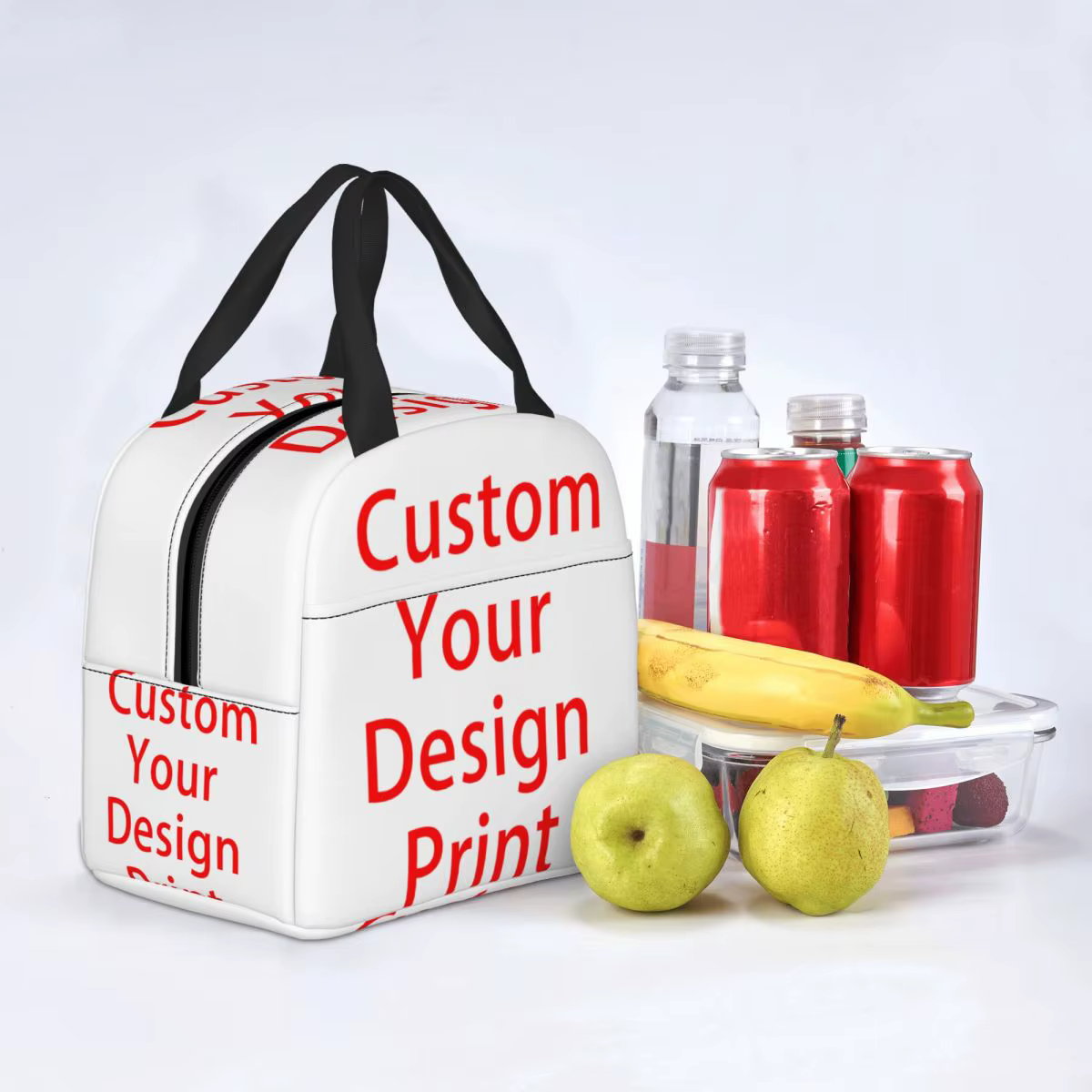 Sac à lunch isotherme personnalisé pour femme, réutilisable, logo personnalisé imprimé, glacière, boîte à lunch thermique, bureau, travail, école