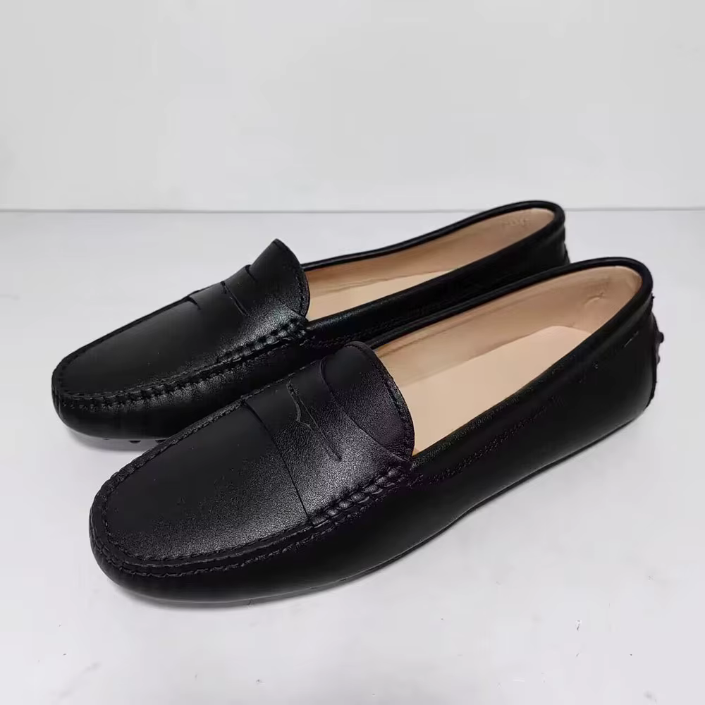 Chaussures Simples Doudou en Cuir Véritable